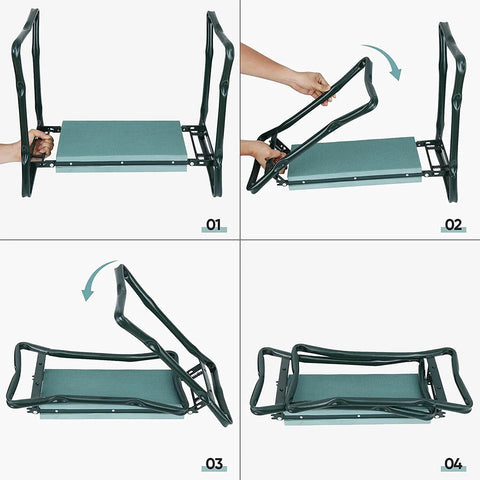 Banc de jardin anti-douleur 2-en-1